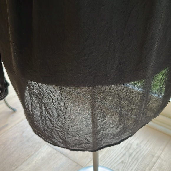 NWOT Joie black georgette finish silk fully lined v neck long sleeve blouse - Picture 10 of 13
